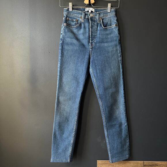 RE/DONE Originals Ultra High Rise Ankle Crop Medium Fade Size 26 - Picture 4 of 12